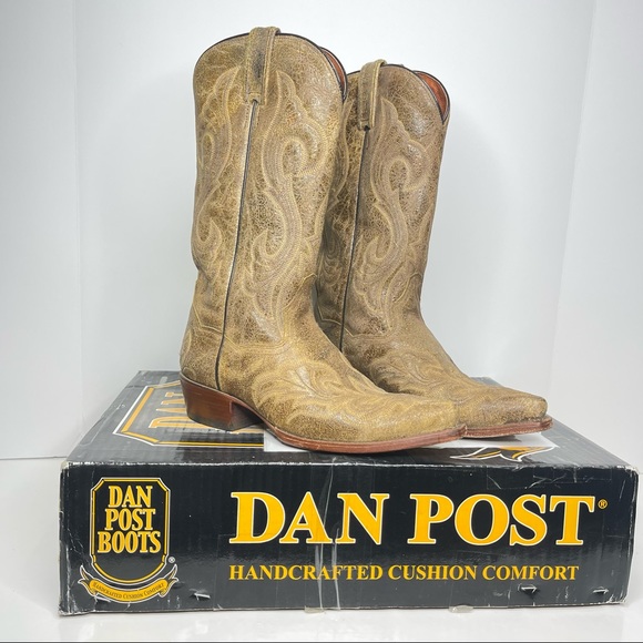 Dan Post Shoes - DAN POST Cowboy Boots Size 9 Tan Style 2231